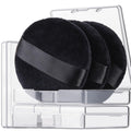 Teenitor 3Pcs Powder Puffs for Face Powder 2.36 Inch, Makeup Powder Puff for Loose and Pressed Powder, Face Powder Puff with Case, Black