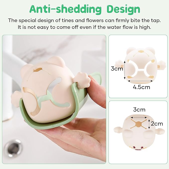 2 Pack Faucet Extender for Toddlers, Kids Sink Extender for Bathroom, Kitchen, EASICUTI Food Grade Silicone Faucet Extension, Baby Hand Washing Water Spout Extender Fits Standard & Gooseneck Faucet