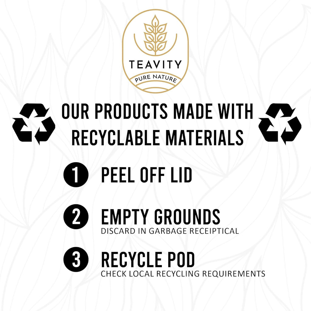 Organic Licorice Mint Tea Pods for Keurig - Natural Decaf Peppermint Tea by Teavity (36 Tea Pods)