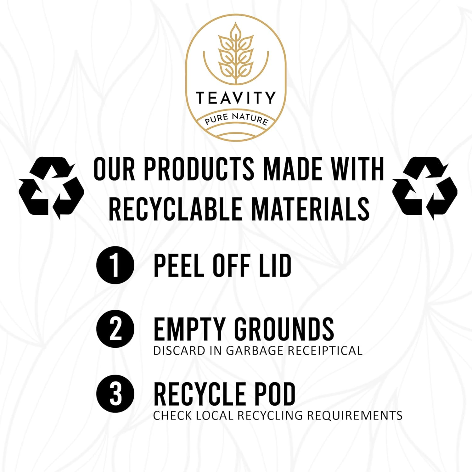 Organic Licorice Mint Tea Pods for Keurig - Natural Decaf Peppermint Tea by Teavity (36 Tea Pods)