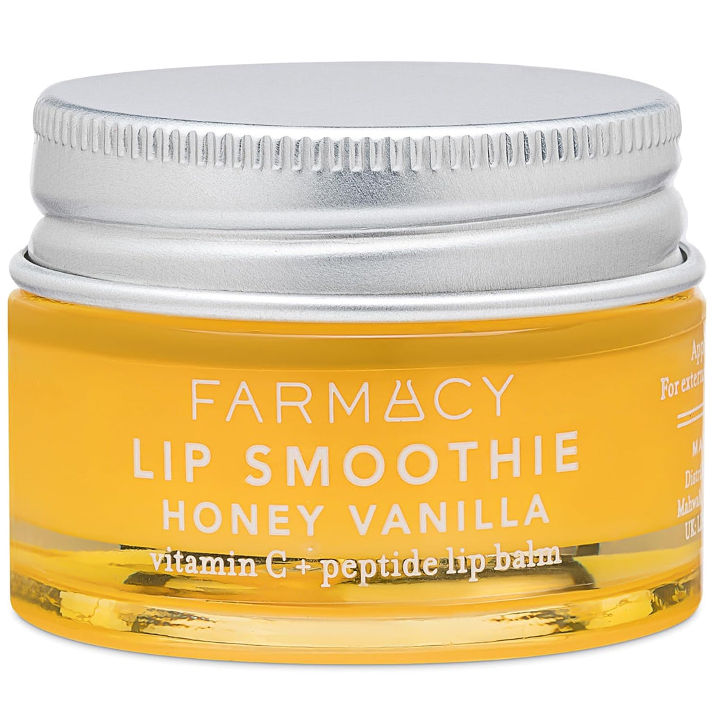 Farmacy Peptide Lip Smoothie - Hydrating Lip Balm with Vitamin C to Visibly Plump & Smooth Lines - Nourishing Treatment with a High-Gloss Finish - Honey Vanilla (10g)