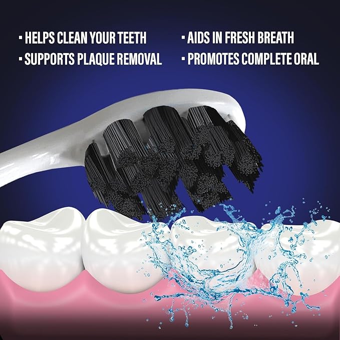 GuruNanda Butter on Gums Charcoal Toothbrush - 8,000+ Softex Bristles for Sensitive Teeth & Gums, Aids in Teeth Whitening, Extra Soft (2 Count)