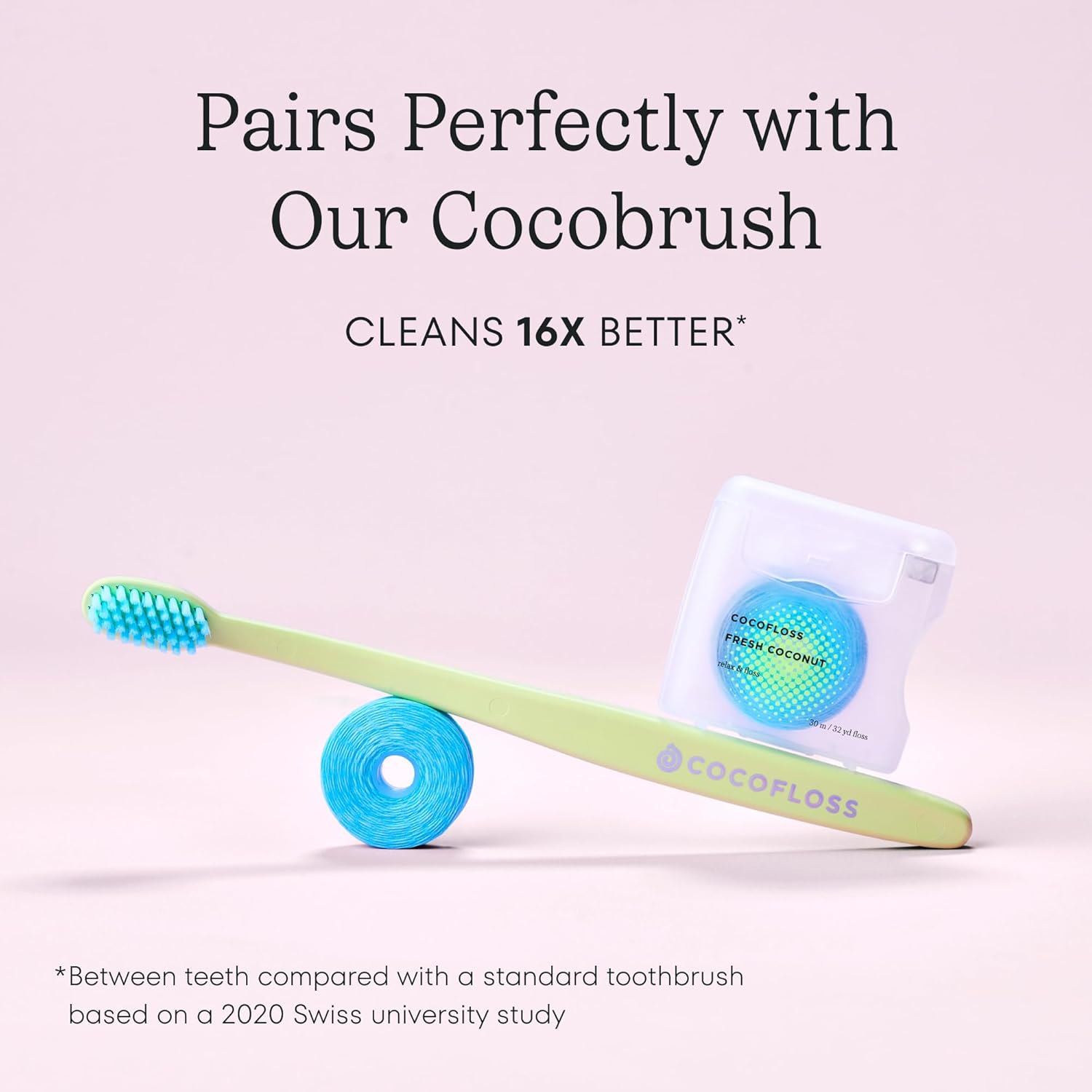 Cocofloss Woven Dental Floss, Dentist-Designed Oral Care, Mint, Waxed, Expanding, Vegan, Kid-Friendly String Floss with Coconut Oil, 4 Spools (33 yd Each)