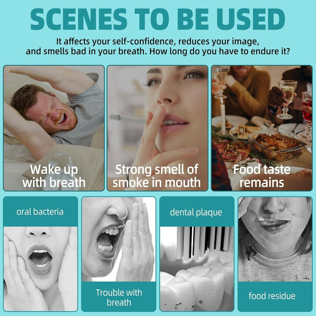 Coconut Oil Pulling with Peppermint Oil-Mouthwash for Oral Care-Helps with Fresh Breath, Organic Essential Oils Mouthwash with Tongue Scraper,Treatment for Gums-237ML