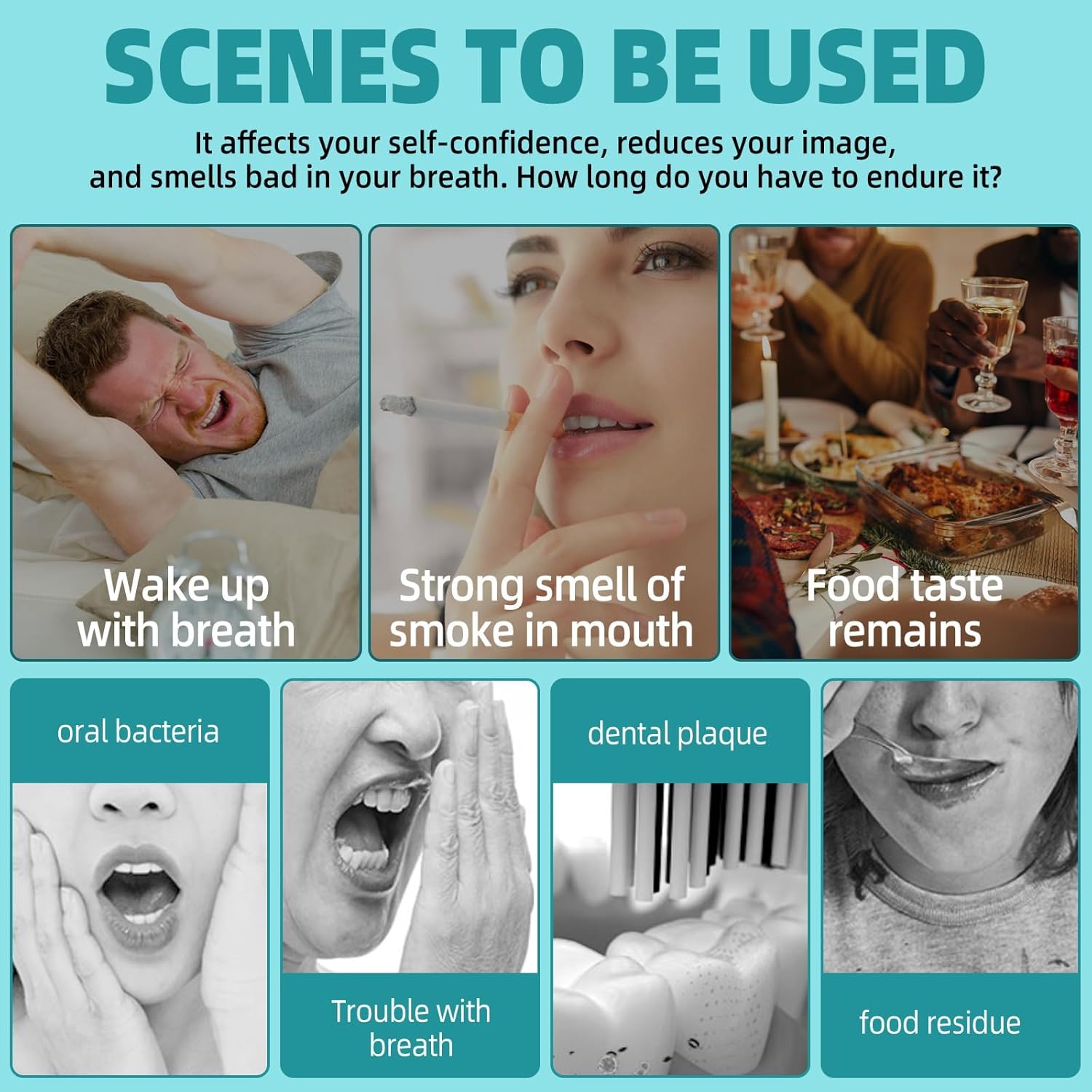 Coconut Oil Pulling with Peppermint Oil-Mouthwash for Oral Care-Helps with Fresh Breath, Organic Essential Oils Mouthwash with Tongue Scraper,Treatment for Gums-237ML