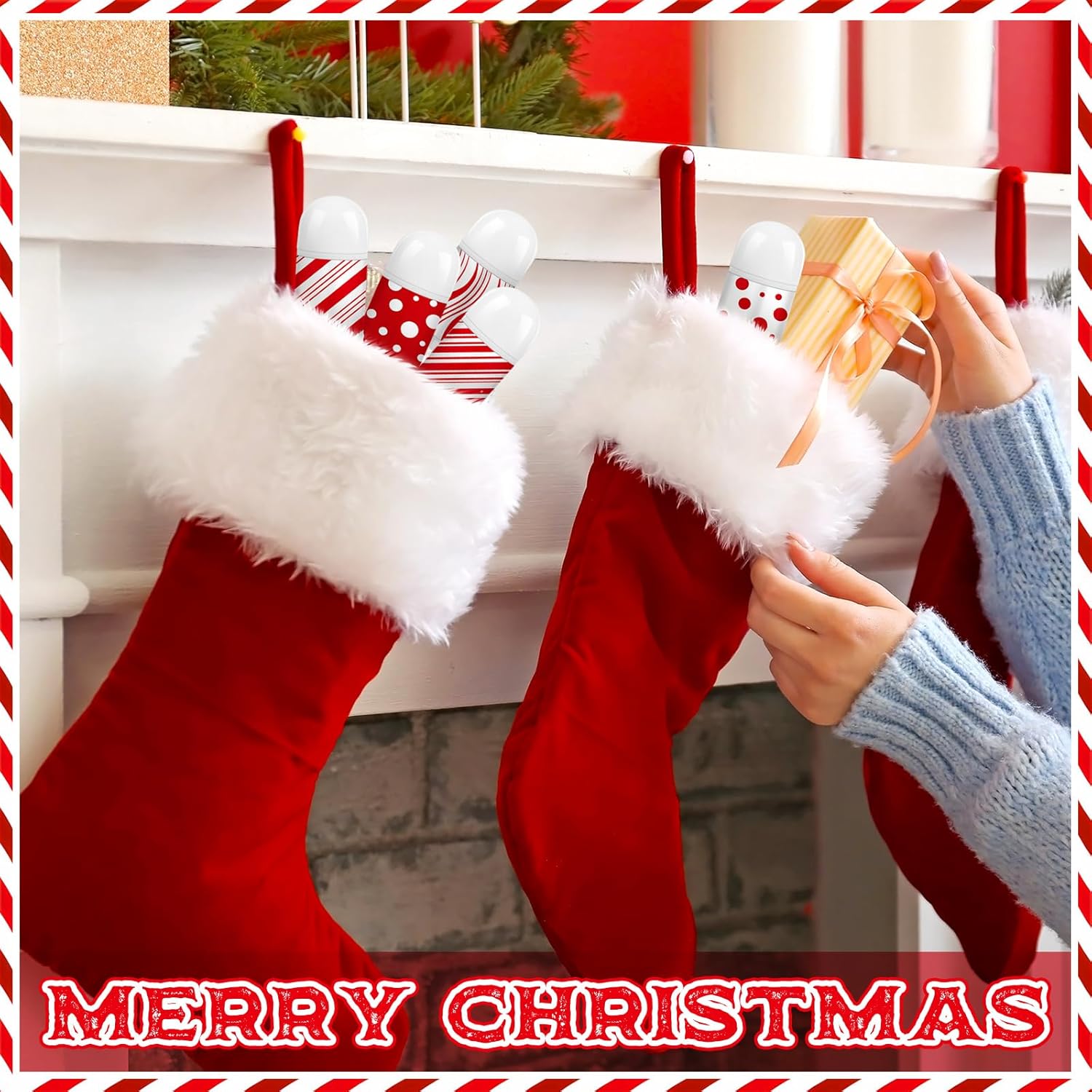 50 Pcs Christmas Lip Balm Bulk Mini Candy Cane Peppermint Flavor Lip Balms Bulk Christmas Stocking Stuffers Xmas Party Gifts Small Thank You Employee Appreciation Gifts for Women Men (Mixed Candy)