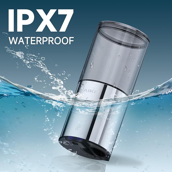 AIKE Automatic Wall Mount Liquid Soap Dispenser for Home and Commercial Bathroom 13.5oz IPX7 Waterproof,Polished Stainless Steel