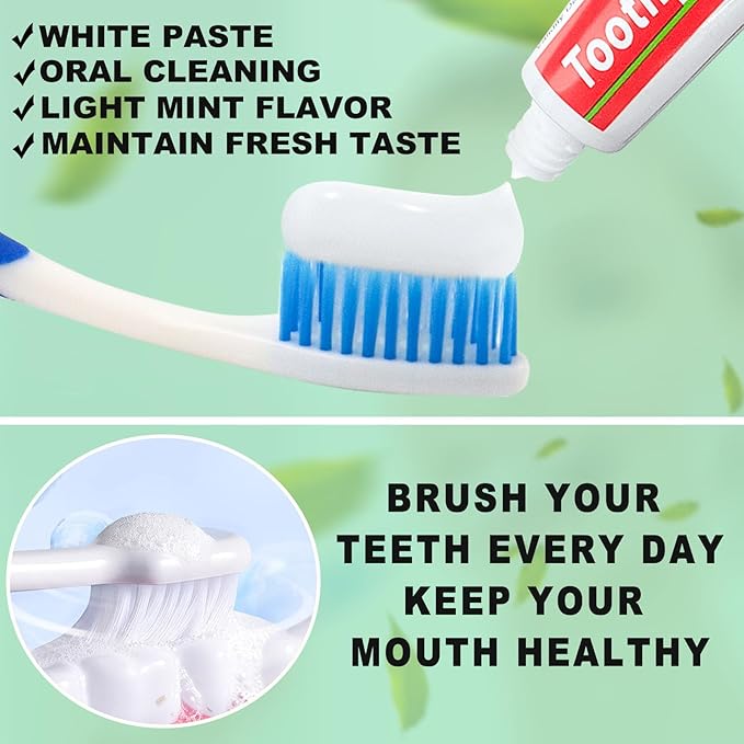 100 Tubes Bulk Travel Size Toothpaste,0.176 oz Extra Small Toothpastes Travel Size Bulk Mint Mini Disposable Toothpaste for Hotel,Guests,Homeless,Charity(Too Small, Only Good for Single Use)