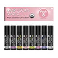 Moroccan Magic Organic Lip Balm Variety Pack Gift Set | Natural Argan and Essential Oils | Smooth | Non-Toxic Cruelty Free | 8 Pack