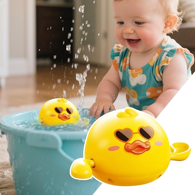 Bath Toys Kids Wind – Functional Sturdy Elegant Up Sunglasses Duck , Sleek, Durable, Modern, , Shower Preschool Learning, Games Travel Pool Party Beach | Kids Show Compact Lightweight