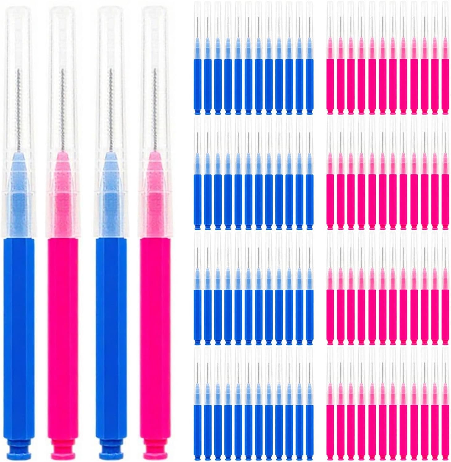 100pcs Interdental Brushes Dental Cleaning Tools Tooth Floss Picks Oral Hygiene Toothpicks