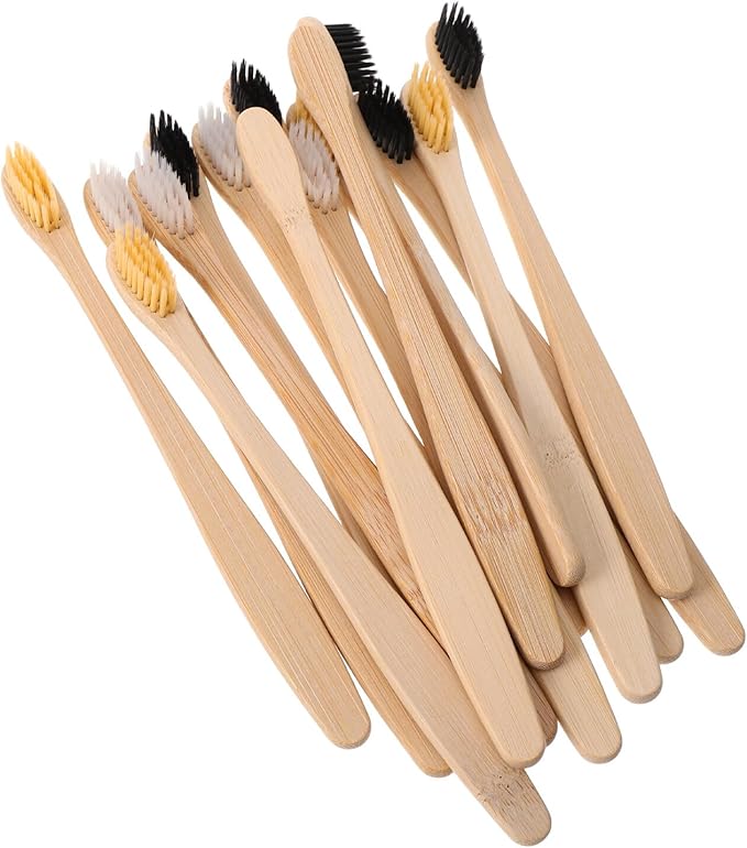 15 Pcs Toothbrush Set Soft Bristles Gentle Gums Comfortable Grip Portable for Travel Home Bathroom Cleaning Eco-Friendly Sustainable Oral Care