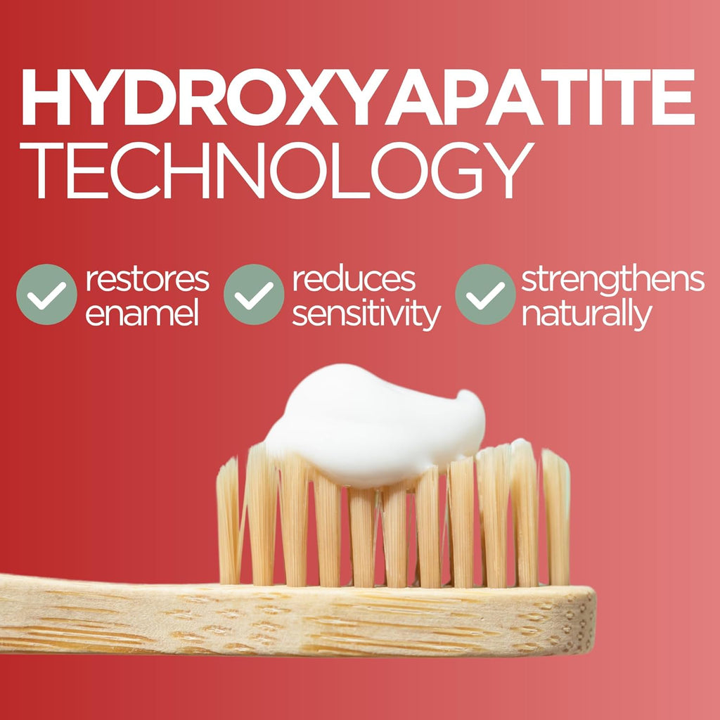 Wellnesse Hydroxyapatite Toothpaste – Fluoride Free for Sensitive Gums – Anti-Plaque, Remineralizing, Enamel Protection & Natural Whitening Toothpaste for Adults – Cinnamint Flavor - 4 oz