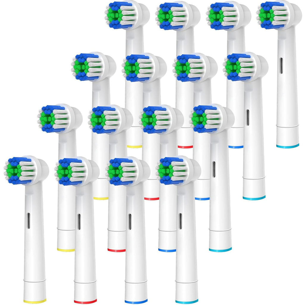 Replacement Toothbrush Heads Compatible with Oral-B Braun, 16 Pcs Professional Electric Toothbrush Heads Brush Heads for Oral B Replacement Heads Refill Pro 500/1000/1500/3000/3757/5000/7000/7500/8000