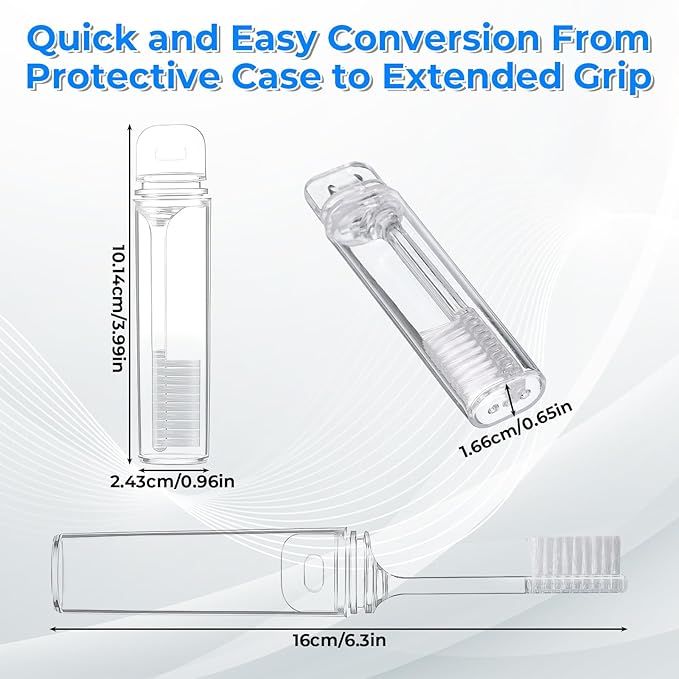 8 Pieces Travel Toothbrush Set, Mini Soft Portable Toothbrushes, Folding Traveling Tooth Brush with Case, Small Individually Wrapped Toothbrushes for Home Camping Hiking