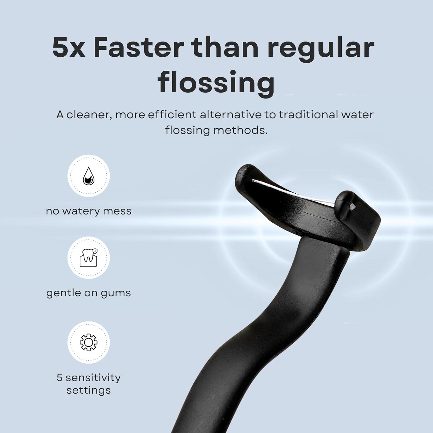 Electric Toothbrush and Flosser Combo Kit | Deep Clean Rechargeable Toothbrush | Easy Gliding Dental Floss for Gentle Gum Care | Cordless Sonic Power | 6 Cleaning Modes | Black