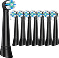 8 Pack iO Replacement Heads Compatible with Oral B iO, for Oral B iO 2/3/4/5/6/7/8/9/10 Series Electric Toothbrushes, Extended Bristles to Remove Deep-Seated Plaque, Black