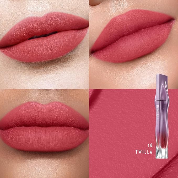 NEBULA VELVET LIP CREAM-Long Lasting Lip Stain, Waterproof and Transferproof Lip Tint, Matte Finish, Smooth Out Lip Lines, Lightweight & High Coverage, Stocking Stuffers (16 TWILL)