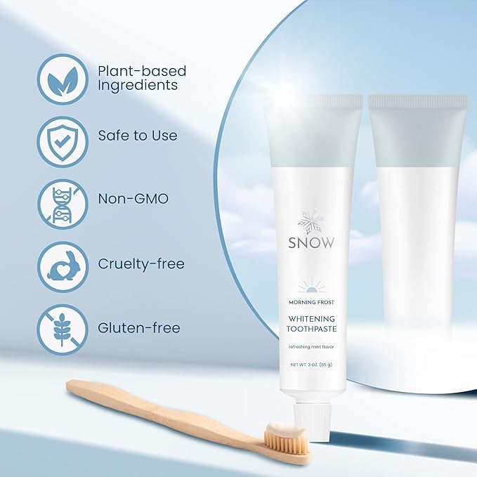 Snow Nanohydroxyapatite Whitening Toothpaste - Oral Care with Kaolin & Nano Hydroxyapatite Toothpaste, Xylitol Toothpaste for Adults - Core