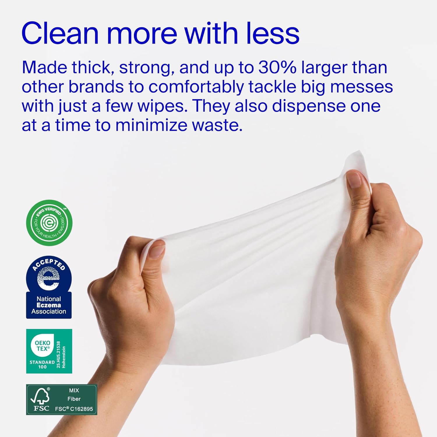 Coterie Baby Wipes, 8 Pack, 448 Count, Unscented Wipes, 99% Purified Water, Plastic-Free & Plant-Derived Fibers, Fragrance Free Hypoallergenic Sensitive Skin Baby Essentials, Clean Ingredients