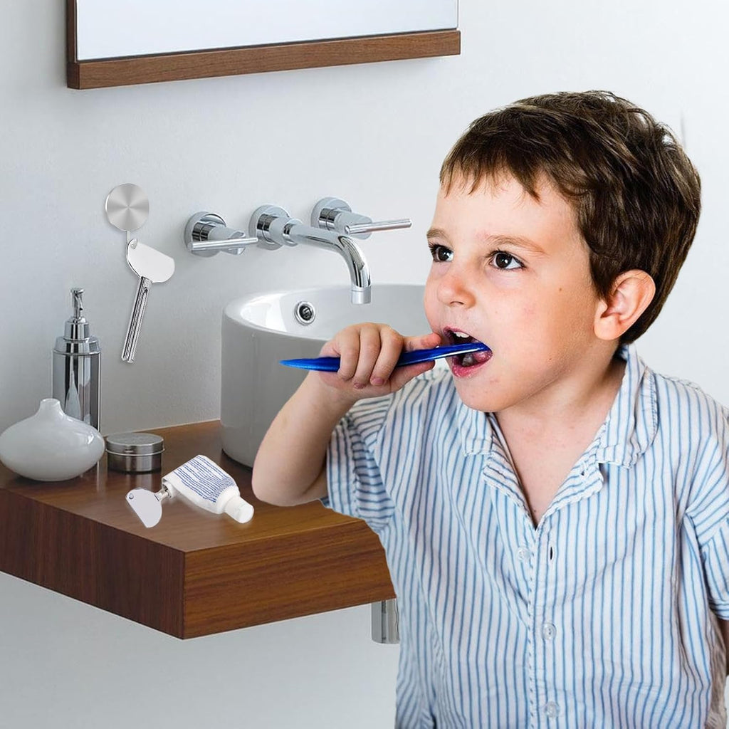 3 Pcs Toothpaste Tube Squeezers,Stainless Steel Toothpaste Squeezer,Metal Manual Dispenser Roller Tube Wringer,Tube Key Tooth Paste Squeezer for Home Toothpaste Paint,Cream, Cosmetic and Hair Dye