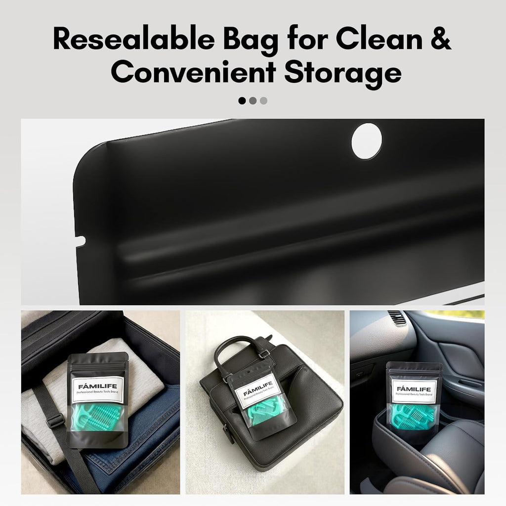 FAMILIFE Mint Floss Picks 90 Count Resealable Bag, Smooth Glide Dental Floss Picks for Adults & Kids, Durable Thread Flossers & Tooth Picks Flossers for Daily Floss and Fresh Breath Care