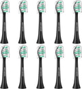 MRYUESG Replacement Heads Compatible with Philips Sonicare 10 Pack, Electric Tooth-Brush Head for Phillips, Black