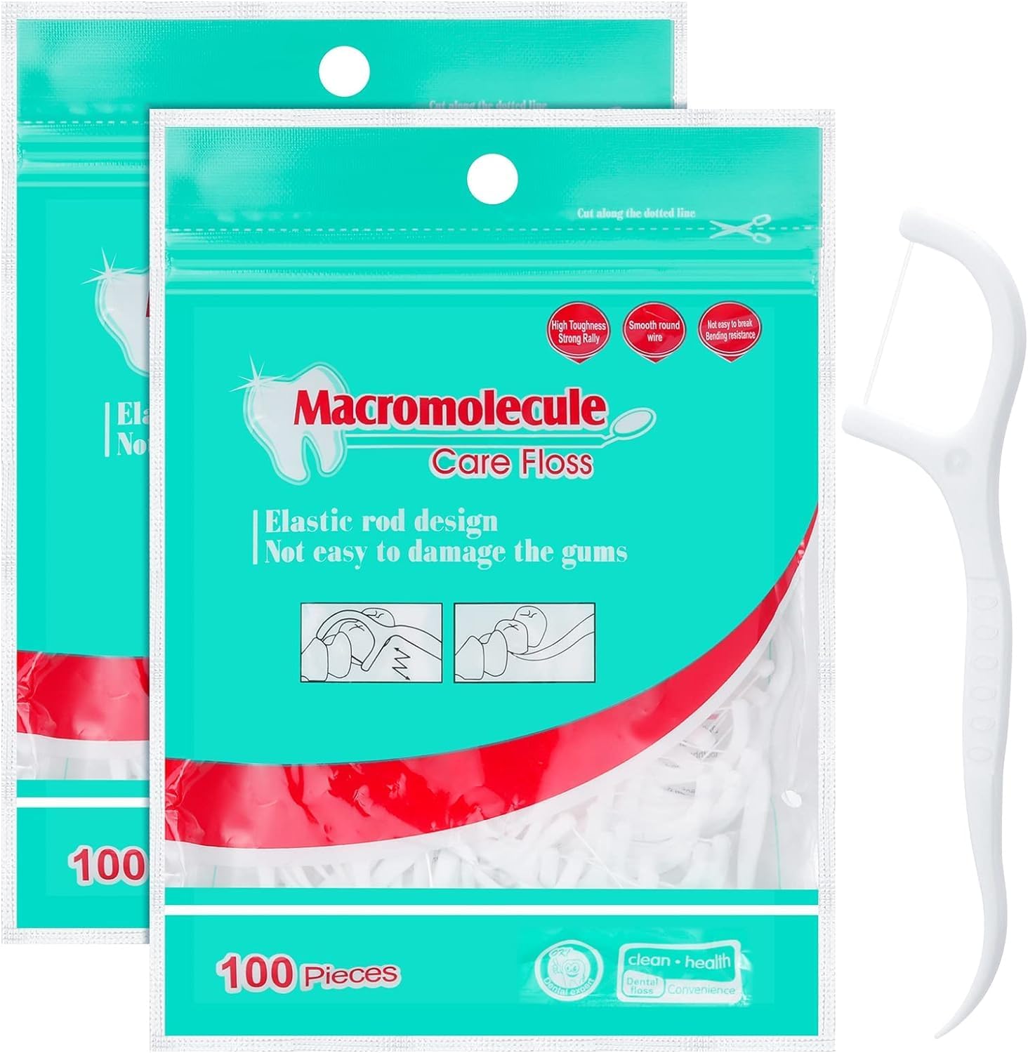 200PCS Dental Floss Sticks - Disposable Toothpicks for Teeth Cleaning, Teeth Sticks, Tooth Picks, Floss Picks (200 Picks)