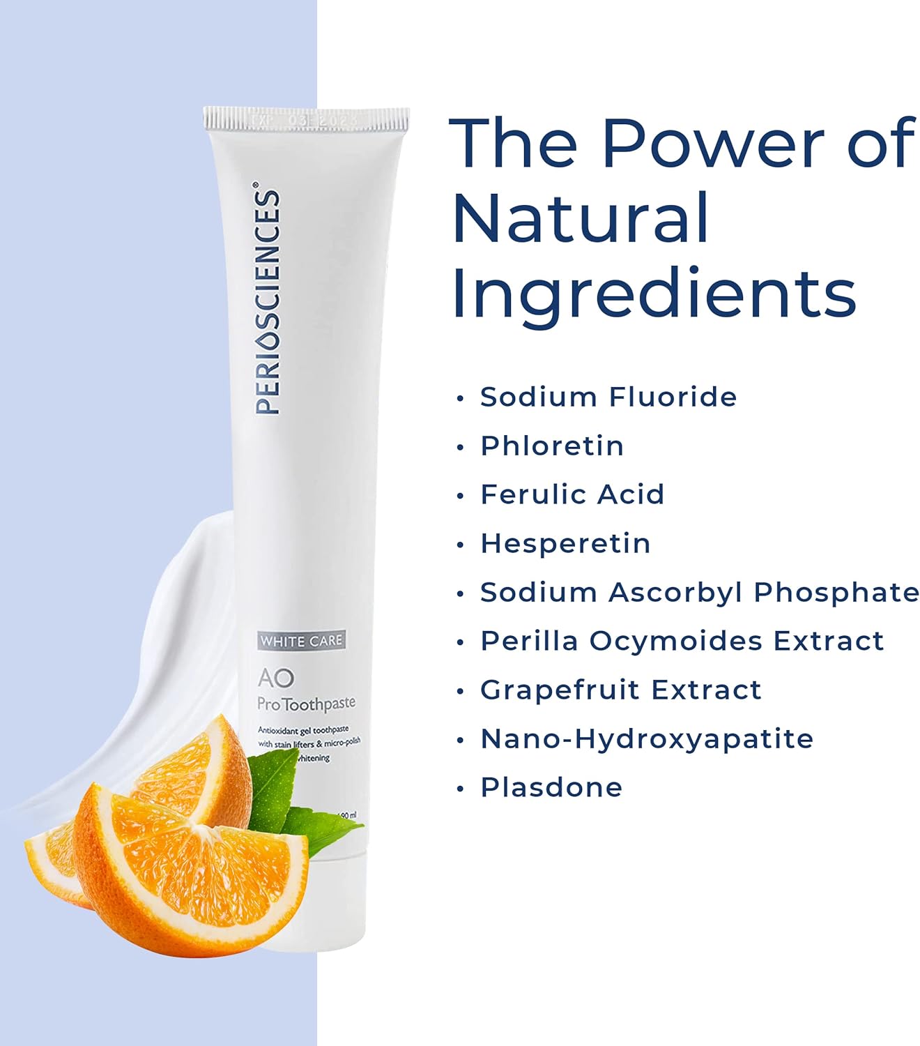 PerioSciences AO Pro Post Whitening Toothpaste with Nano Hydroxyapatite, Remineralizing, 3 fl oz / 90ml