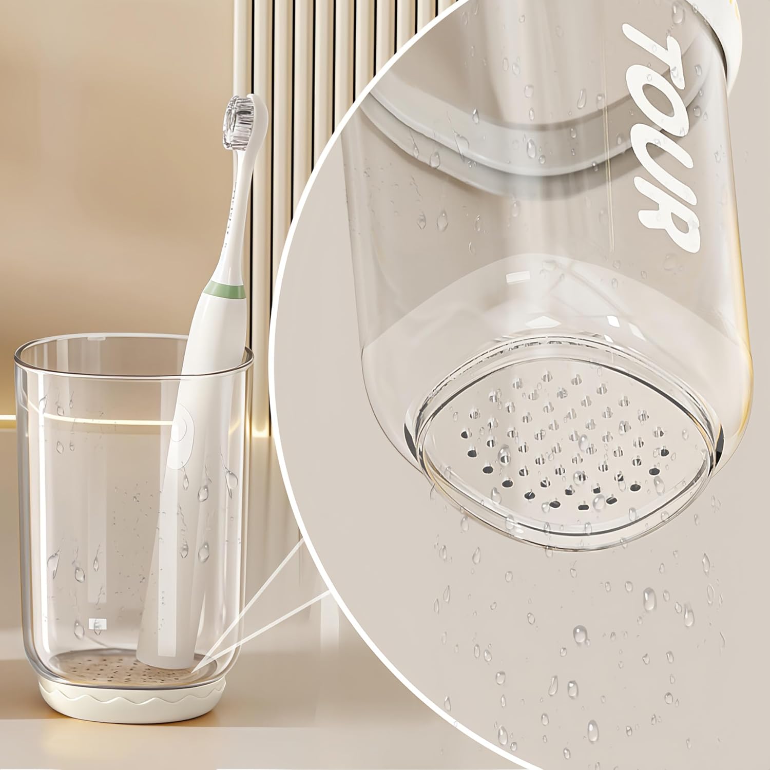 Toothbrush Travel Case, 2 pack Portable Tooth Brush and Toothpaste Holder Rinse Cup Cover Container Compact Oral Clean Tools Organizer for Camping Traveling Home School Business(White + Green)