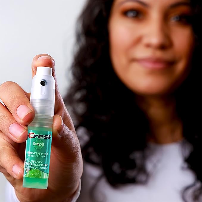 Crest Scope | One 3-Pack of Mint Breath Mist Sprays (3 Total Sprays) - 0.24 Ounce (7mL) Each – 0.72 Ounces Total