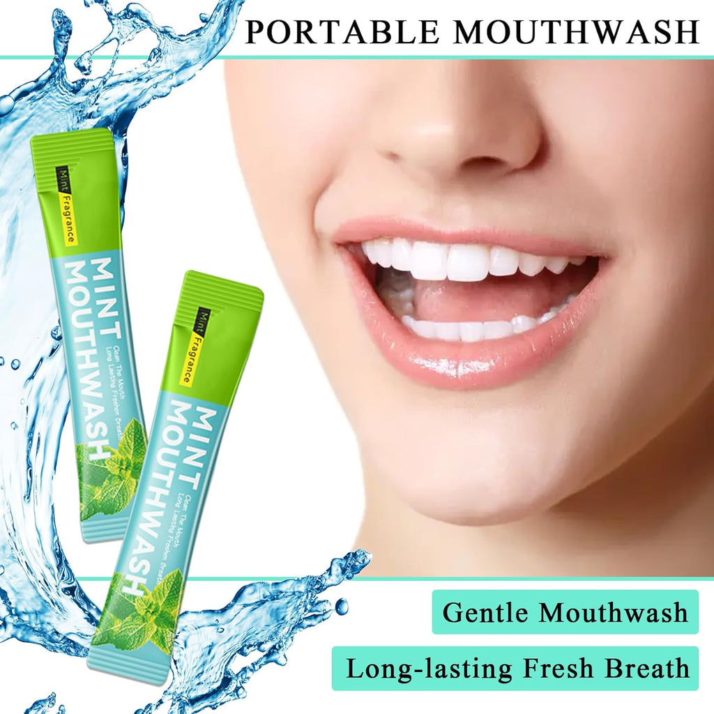 Travel Size Mouthwash,Mini Mouthwash Travel Size Bulk Portable Mouth Wash Set,Individual Small Travel Mouth Wash Packets for Fresh Breath(Pack of 20) B