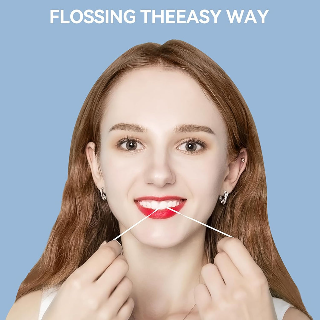 Super Deer Flat Dental Floss - Mint, PTFE Floss, Gentle on Gums, Expands & Stretches,Plaque Remover for Teeth, Shred Resistant, Floss Slides Smoothly, Easy to Use, 55 yd (1)