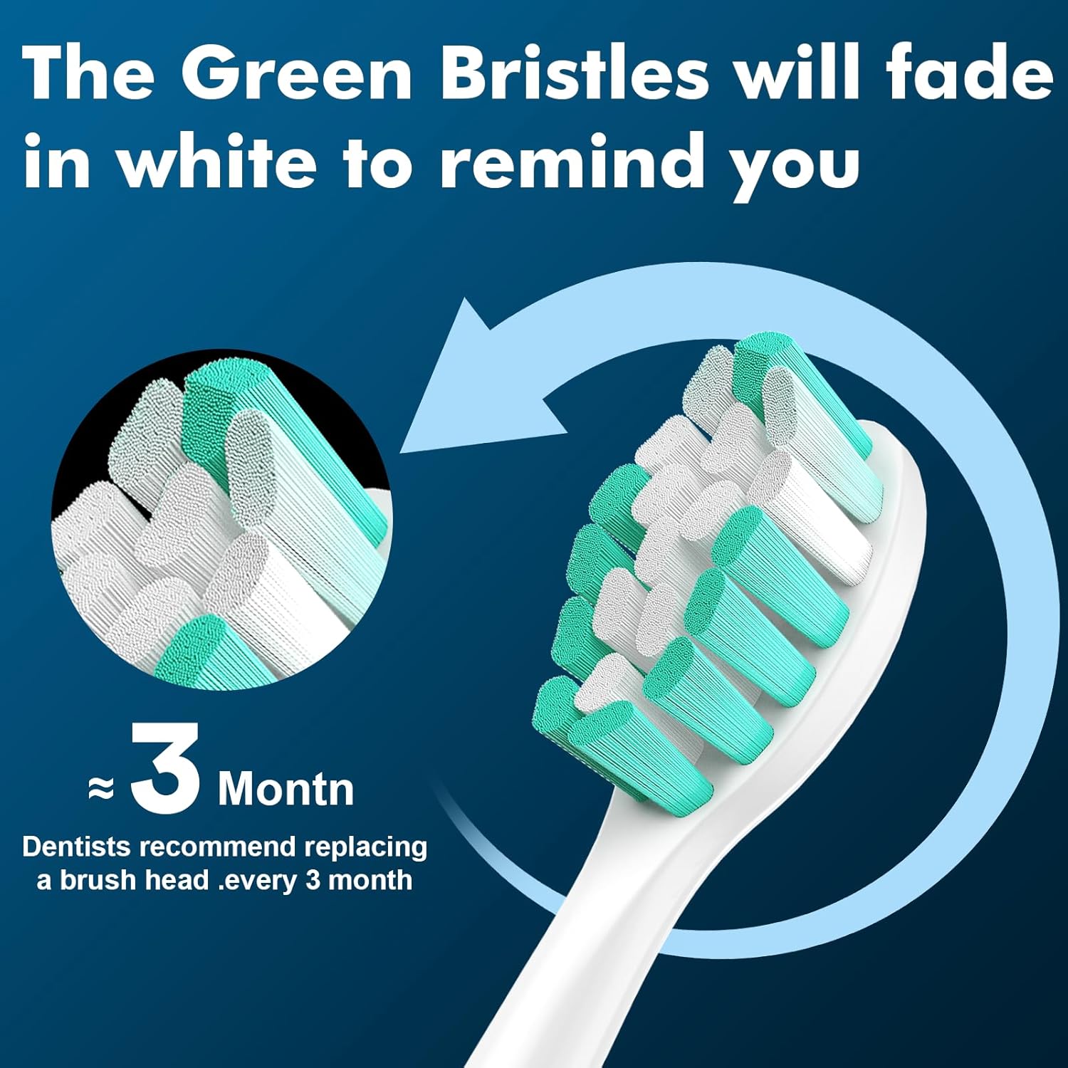 Electric Toothbrush Replacement Heads Compatible with Philips Sonicare ProtectiveClean 2 Series Plaque Control 4100 5100 6100 9024 6064, White, 4 Sonic Brush Head