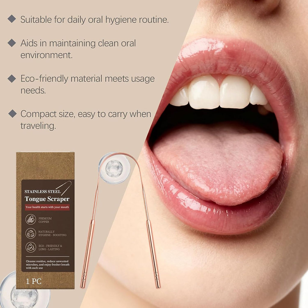 Stainless Steel Tongue Scraper,U Shape Professional Scraper | Stainless Steel Tongue Scrubber,for Women Men Travel Home Bathroom Care Hygiene Health Bad Breath