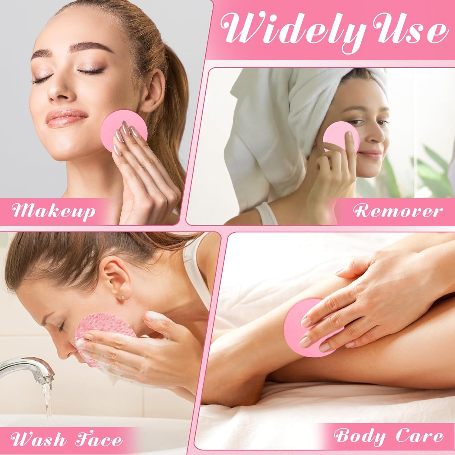 120 Pcs Facial Sponge Compressed, Luxiv Face Cleansing Sponge Estheticians Compressed Makeup Facial Sponge Round Wash Face Sponges for Women Compress Exfoliating Removal Sponge