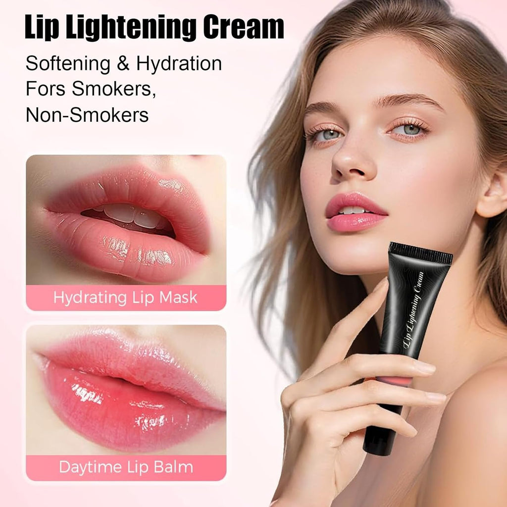 3PCS Lip Lightening Cream for Dark Lips, Help fade lip discoloration with Alpha Arbutin & Licorice Extract, Fors Smokers, Non-Smokers, Daily Liprepair Use, Lip Softening & Hydration