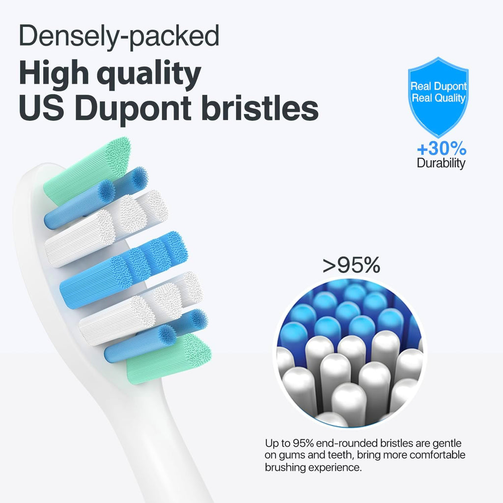 Electric Toothbrush Heads for Philips Sonicare Replacement Heads C1,C2,4100, Replacement Brush Head Compatible with Phillips Sonicare Electric Toothbrushes C2,C1, for Philips Sonic Care Brush,8 Pcs