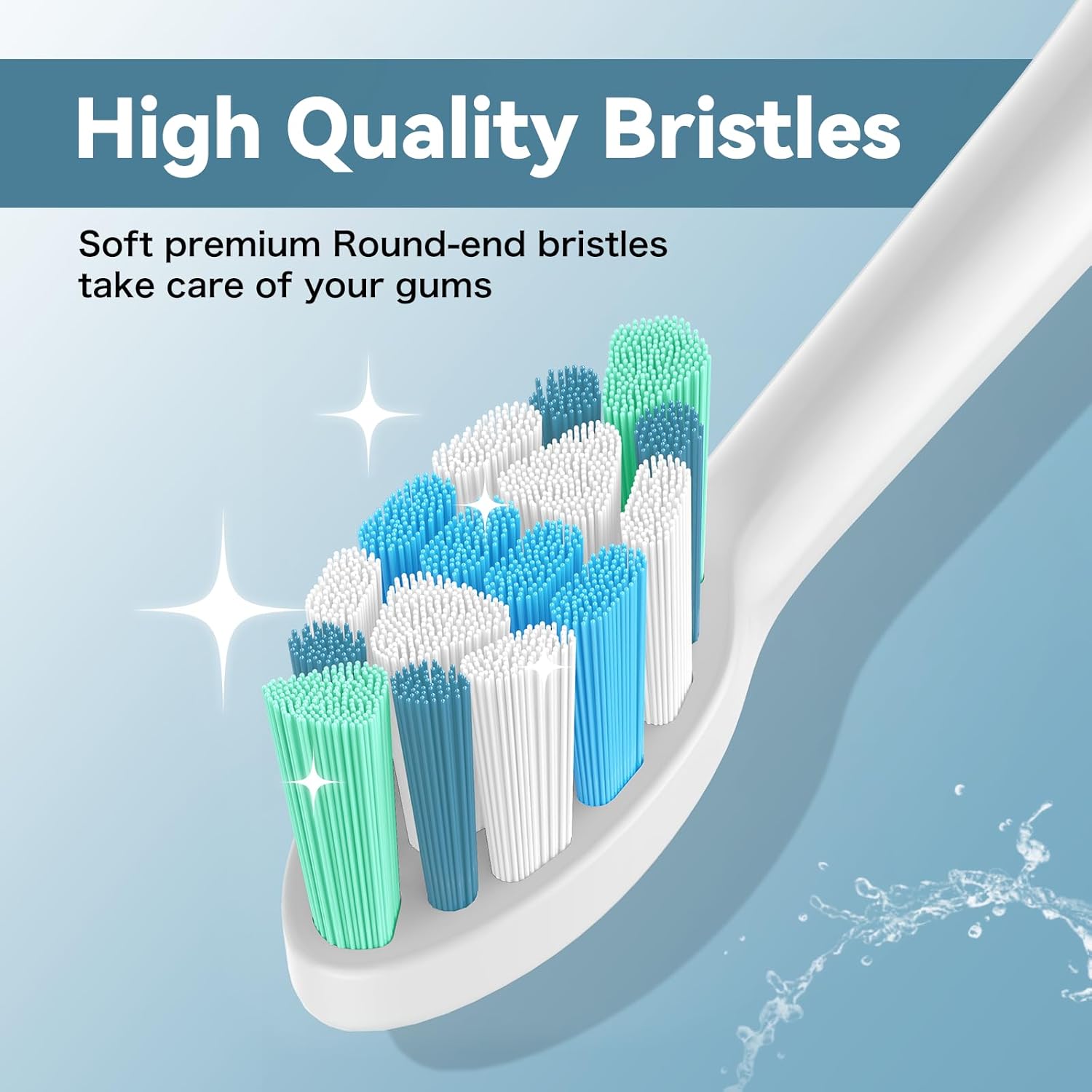 Replacement Toothbrush Heads Compatible with Philips Sonicare Replacement Brush Heads with Protective Cover Soft Dupont Bristles Electric Toothbrush Replacement Heads for Oral Health, 8 Pack