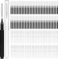 130-Count Interdental Brushes Set - Black & White Orthodontic Cleaning Kit with Spiral Brush Heads, Braces-Friendly Flossers & Toothpicks for Efficient Teeth & Braces Care