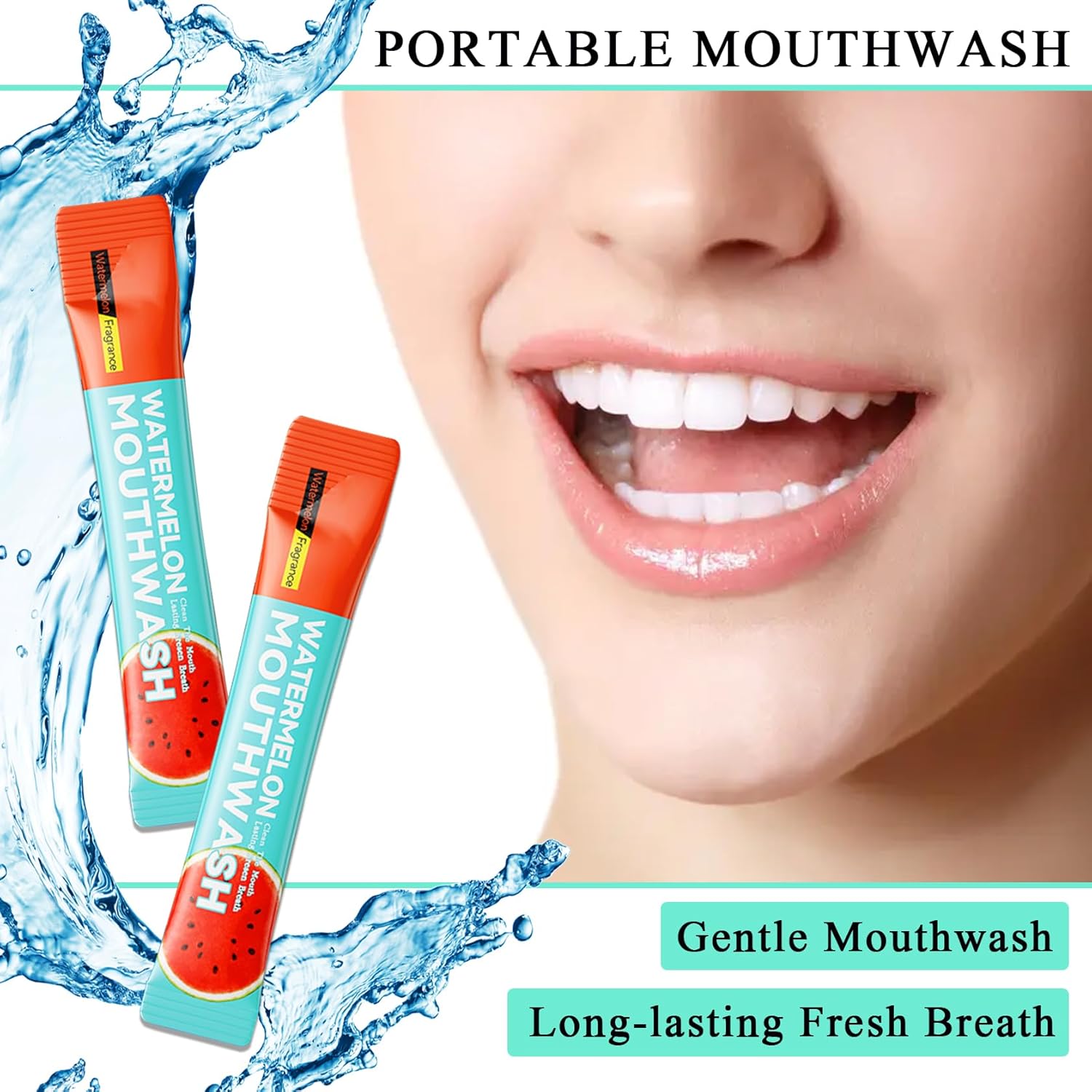 Travel Size Mouthwash,Mini Mouthwash Travel Size Bulk Portable Mouth Wash Set,Individual Small Travel Mouth Wash Packets for Fresh Breath(Pack of 20) H