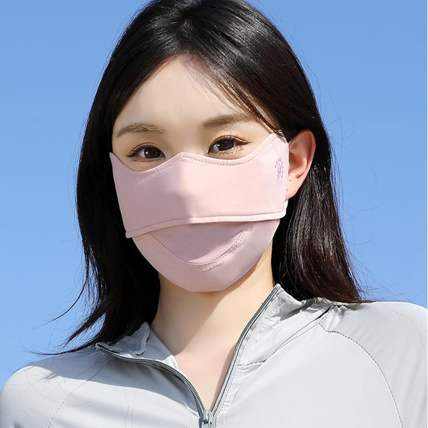 2Pcs UV Face Mask, Sun Masks for Women, Cooling Breathable Face Cover for Outdoors, Washable Reusable