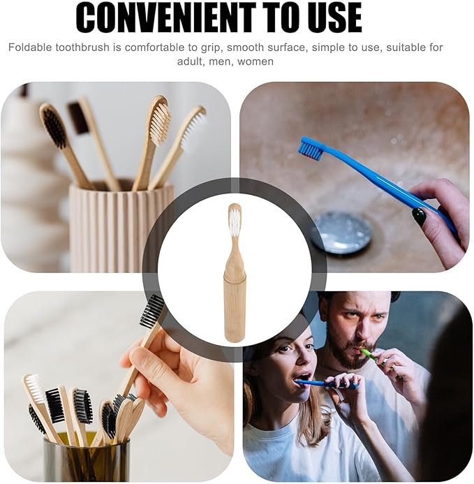 Folding Toothbrush with Soft Bristles for Adults Portable Lightweight Travel Toothbrush for Men and Women Eco-Friendly Oral Care Tool for Business Trips and Daily Use