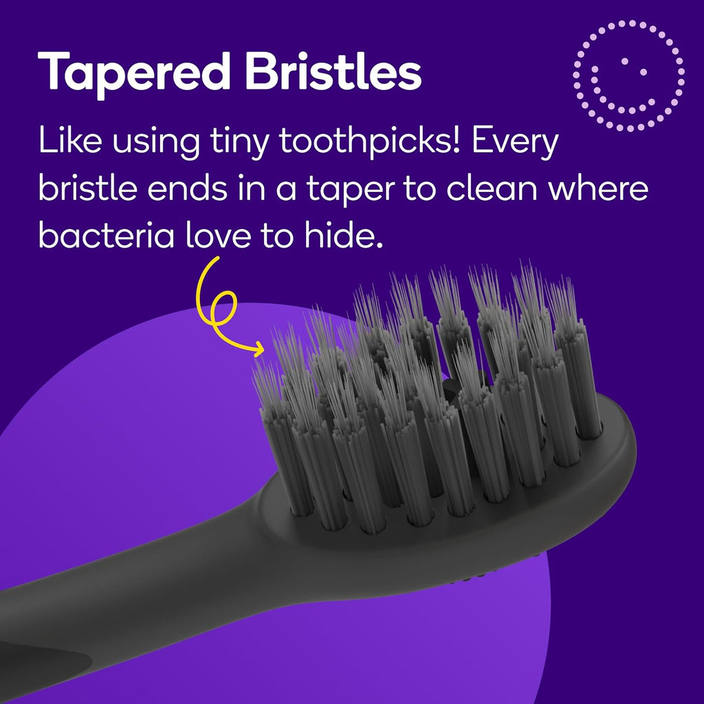 BURST Genuine Replacement Heads for Original Sonic Electric Toothbrush (Black/3 Pack) | Ultra Soft Bristles for a Deep Clean | Stain & Plaque Removal