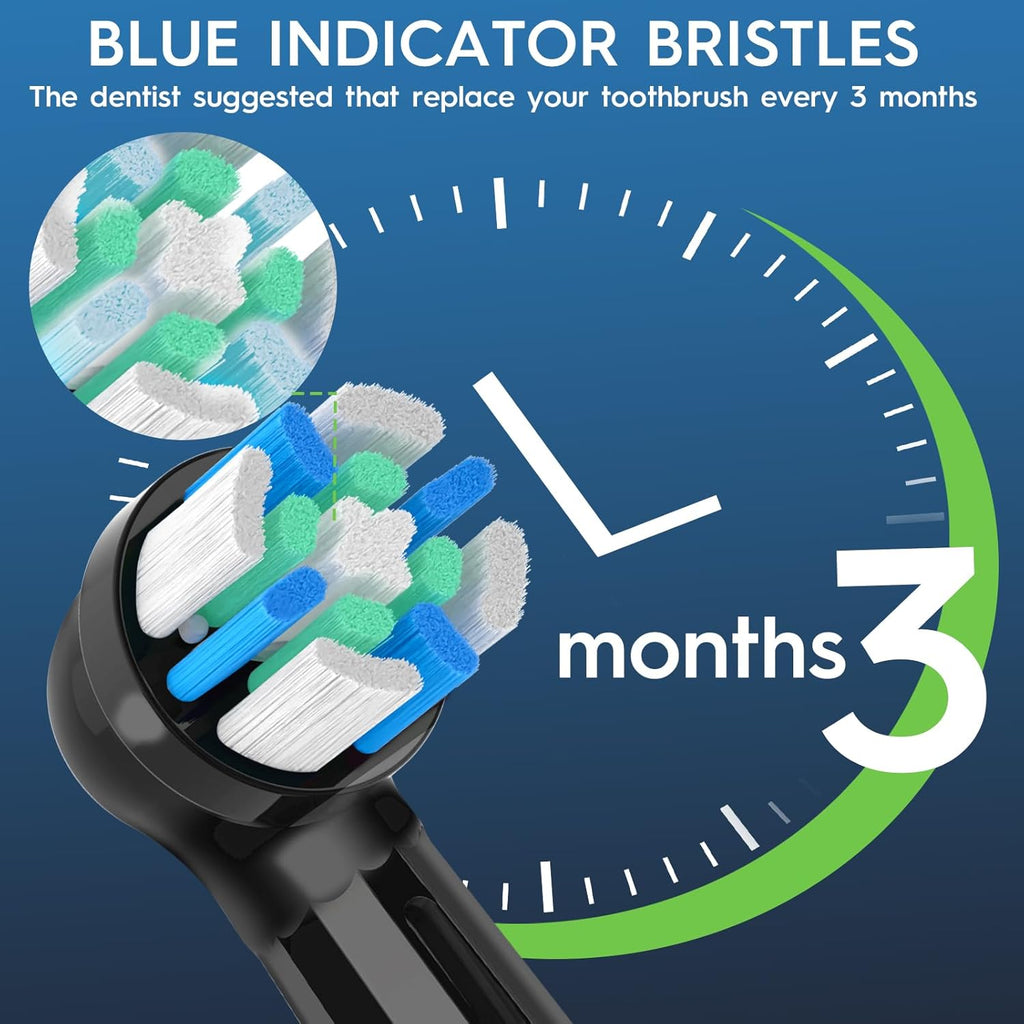 8 PCS Brush Heads Compatible with Oral B iO 2 3 4 5 6 7 8 9 10 Series Electric Toothbrush, Replacement Heads Compatible with Oral B IO (Black/White)