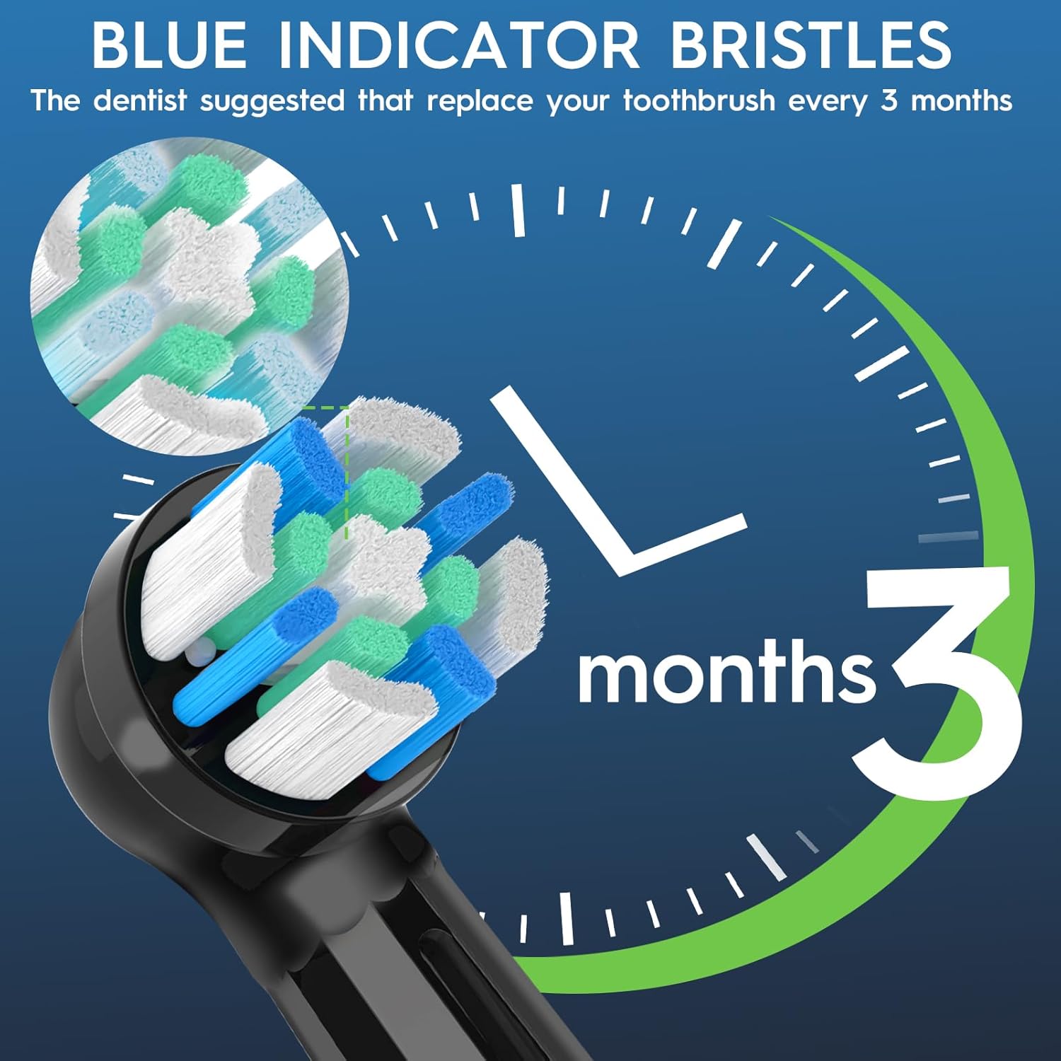 8 PCS Brush Heads Compatible with Oral B iO 2 3 4 5 6 7 8 9 10 Series Electric Toothbrush, Replacement Heads Compatible with Oral B IO (Black/White)