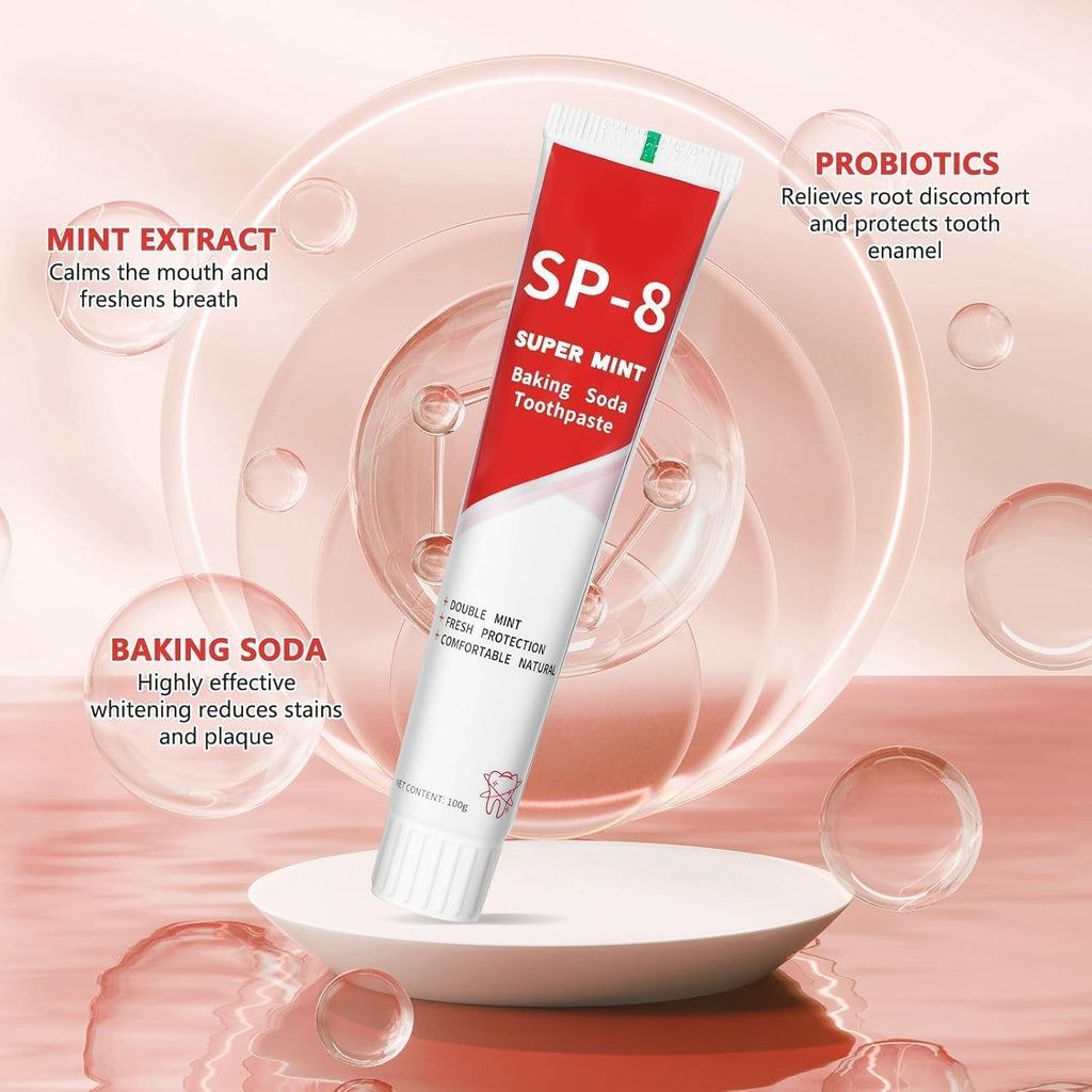 2Pcs Super ProbioticSp-8 Toothpaste, Sp 8 Pasta Dental, SP-8 Toothpaste, Pasta Dental Sp-8,SP8 Probiotic Toothpaste, Deep Cleaning Care Toothpaste