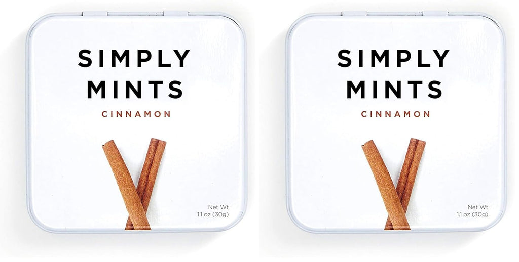 Simply Mints (Cinnamon, 1.1 oz (1 Tin)) (Pack of 2)
