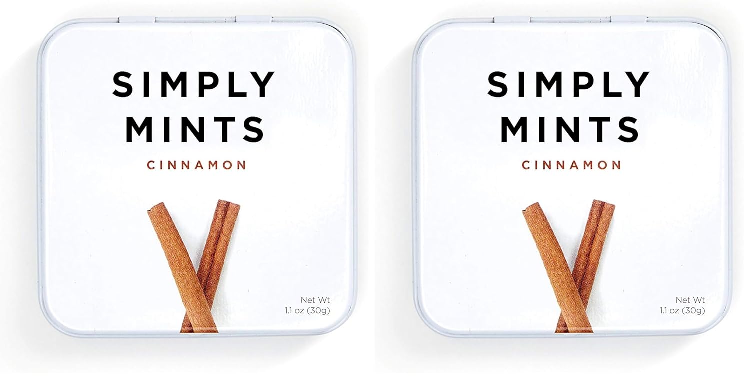Simply Mints (Cinnamon, 1.1 oz (1 Tin)) (Pack of 2)