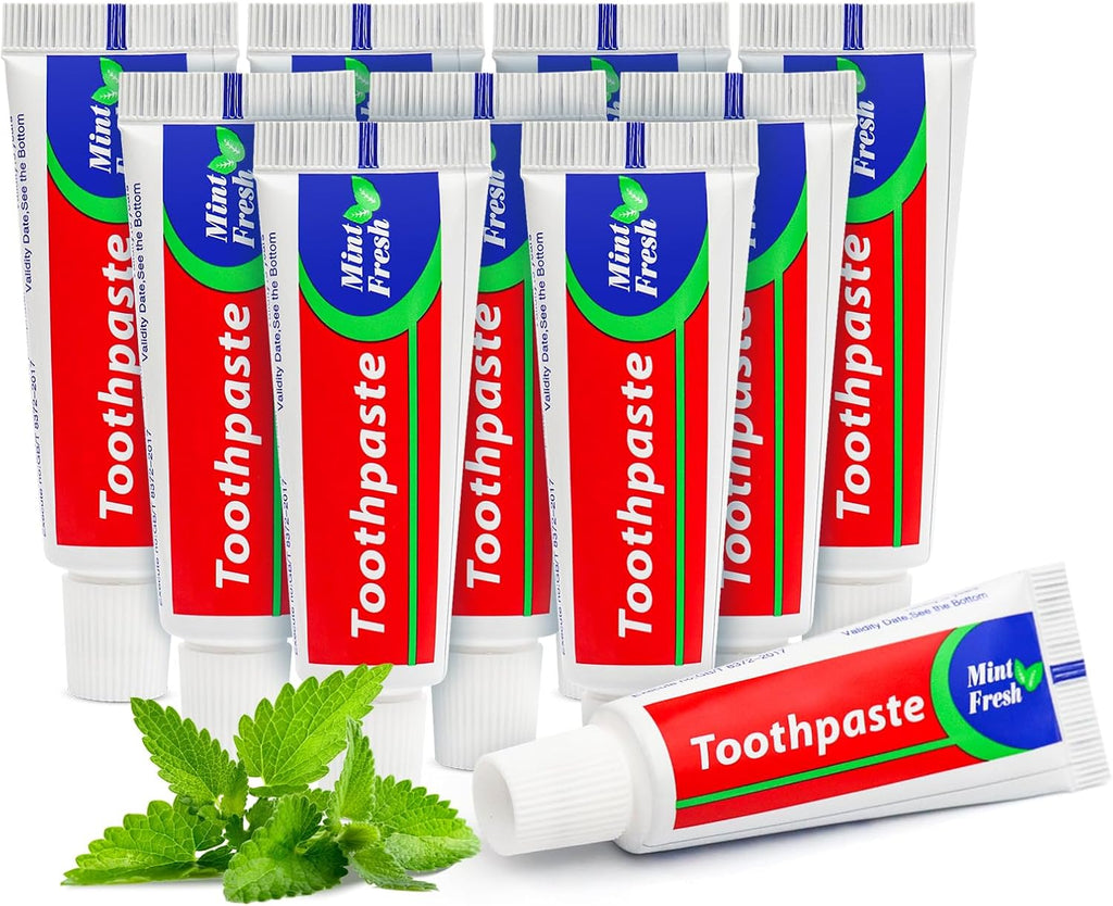 150pcs Travel Size Toothpaste Bulk, 0.88oz/25g Mint Mini Disposable Toothpaste for Hotel, Guests, Homeless, Charity